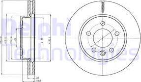 Delphi BG4343 - Тормозной диск autosila-amz.com