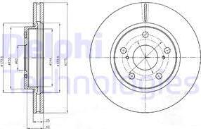 Delphi BG4304 - Тормозной диск autosila-amz.com