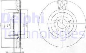 Delphi BG4305C - Тормозной диск autosila-amz.com