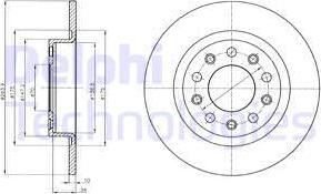 Delphi BG4315 - Тормозной диск autosila-amz.com