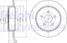 Delphi BG4313 - Тормозной диск autosila-amz.com