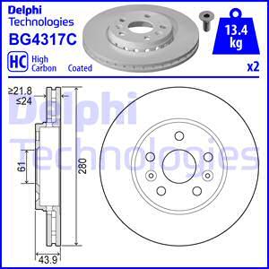 Delphi BG4317C - Тормозной диск autosila-amz.com