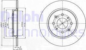 Delphi BG4385 - Тормозной диск autosila-amz.com