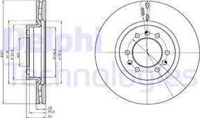 Delphi BG4339 - Тормозной диск autosila-amz.com