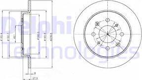 Delphi BG4334C - Тормозной диск autosila-amz.com