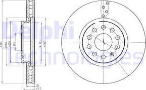 Delphi BG4330C - Тормозной диск autosila-amz.com