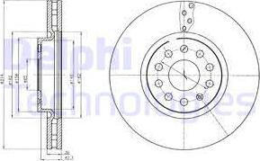 Delphi BG4330 - Тормозной диск autosila-amz.com