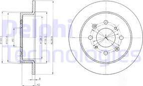 Delphi BG4333 - Тормозной диск autosila-amz.com