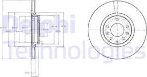 Delphi BG4332 - Тормозной диск autosila-amz.com