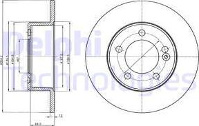 Delphi BG4321 - Тормозной диск autosila-amz.com