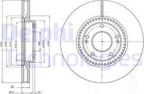 Delphi BG4251C - Тормозной диск autosila-amz.com