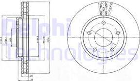 Delphi BG4258 - Тормозной диск autosila-amz.com