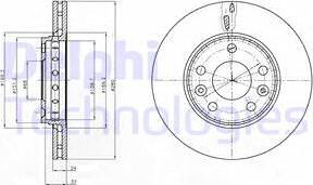 Delphi BG4265C - Тормозной диск autosila-amz.com
