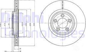 Delphi BG4203 - Тормозной диск autosila-amz.com