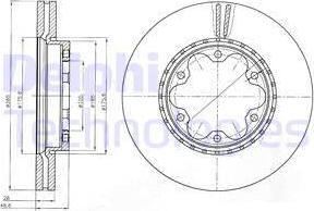 Delphi BG4210 - Тормозной диск autosila-amz.com