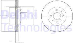 Delphi BG4213 - Тормозной диск autosila-amz.com