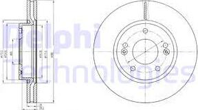 Delphi BG4281 - Тормозной диск autosila-amz.com
