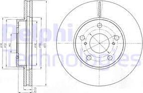 Delphi BG4234C - Тормозной диск autosila-amz.com