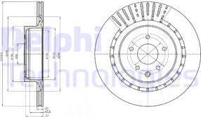 Delphi BG4230 - Тормозной диск autosila-amz.com