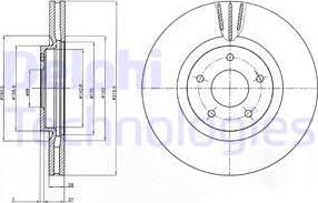 Delphi BG4231C - Тормозной диск autosila-amz.com