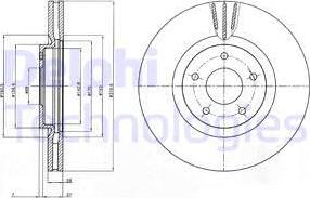 Delphi BG4231 - Тормозной диск autosila-amz.com