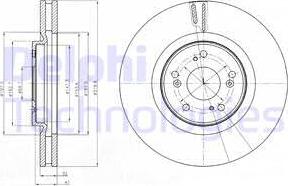 Delphi BG4225 - Тормозной диск autosila-amz.com