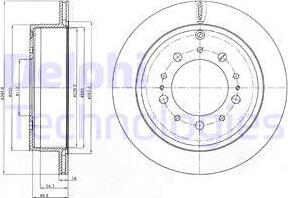 Delphi BG4275 - Тормозной диск autosila-amz.com