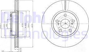 Delphi BG4277 - Тормозной диск autosila-amz.com