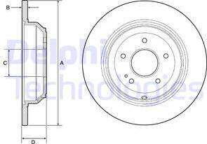 Delphi BG4791C - Тормозной диск autosila-amz.com