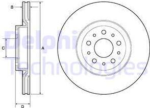 Delphi BG4797C - Тормозной диск autosila-amz.com