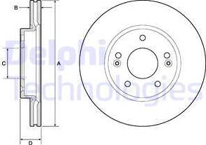 Delphi BG4745C - Тормозной диск autosila-amz.com