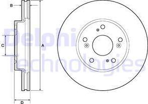 Delphi BG4741C - Тормозной диск autosila-amz.com