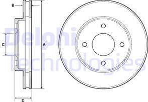 Delphi BG4742C - Тормозной диск autosila-amz.com
