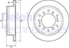 Delphi BG4747C - Тормозной диск autosila-amz.com