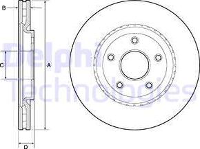 Delphi BG4759C-18B1 - Тормозной диск autosila-amz.com