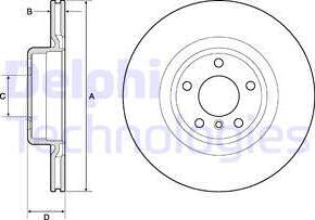 Delphi BG4755C-18B1 - Тормозной диск autosila-amz.com