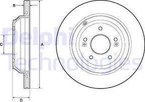 Delphi BG4756C - Тормозной диск autosila-amz.com