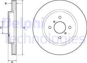 Delphi BG4750C - Тормозной диск autosila-amz.com