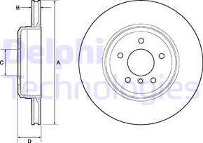 Delphi BG4753C - Тормозной диск autosila-amz.com