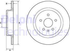 Delphi BG4760C - Тормозной диск autosila-amz.com