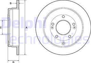 Delphi BG4767C - Тормозной диск autosila-amz.com