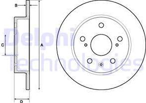 Delphi BG4709C - Тормозной диск autosila-amz.com