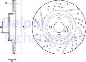 Delphi BG4789C - Тормозной диск autosila-amz.com