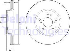 Delphi BG4785C - Тормозной диск autosila-amz.com