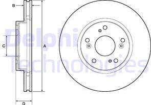 Delphi BG4774C - Тормозной диск autosila-amz.com