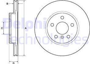 Delphi BG4777C - Тормозной диск autosila-amz.com