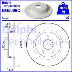 Delphi BG5099C - Тормозной диск autosila-amz.com