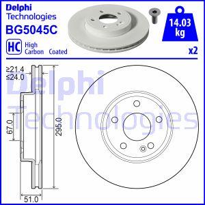 Delphi BG5045C - Тормозной диск autosila-amz.com