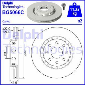 Delphi BG5066C - Тормозной диск autosila-amz.com