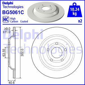 Delphi BG5061C-18B1 - Тормозной диск autosila-amz.com
